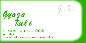 gyozo kuli business card