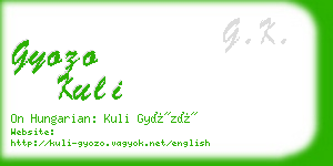 gyozo kuli business card